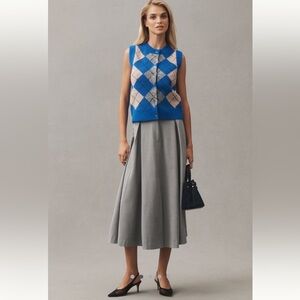 NWT Maeve Menswear Midi Skirt